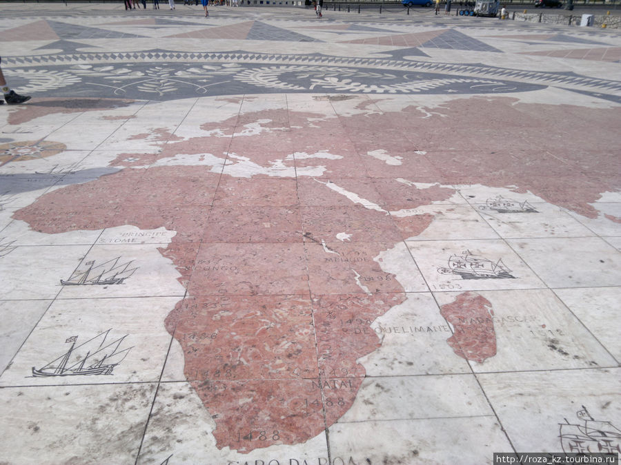 Большая карта мира, которая не бросается в глаза Лиссабон, Португалия