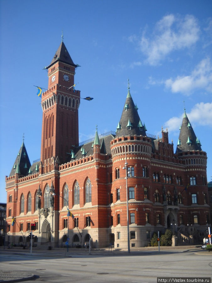 Вид на ратушу Хельсингборг, Швеция