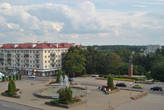 Полоцк. Площадь Франциска Скорины. Вид из окна гостиницы Двина.