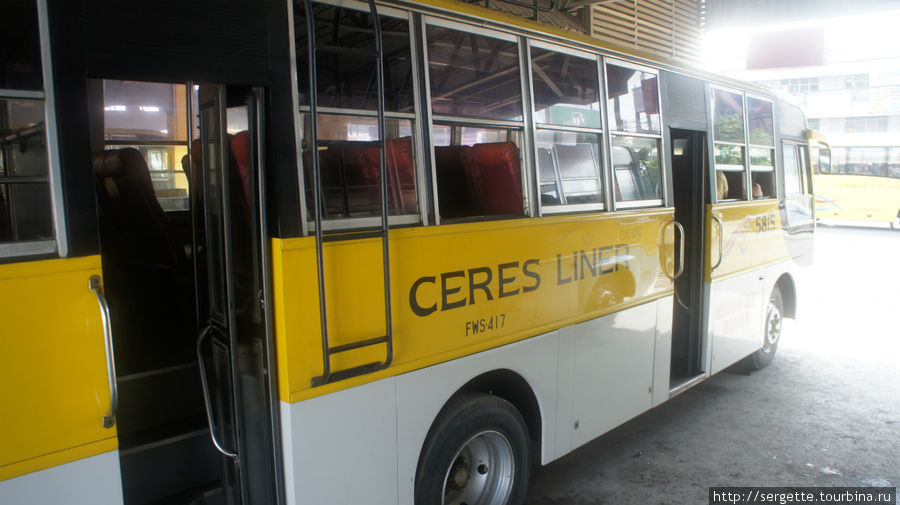 автобусы Ceres выполняют рейсы в южном направлении и до Думагете Думагете, Филиппины