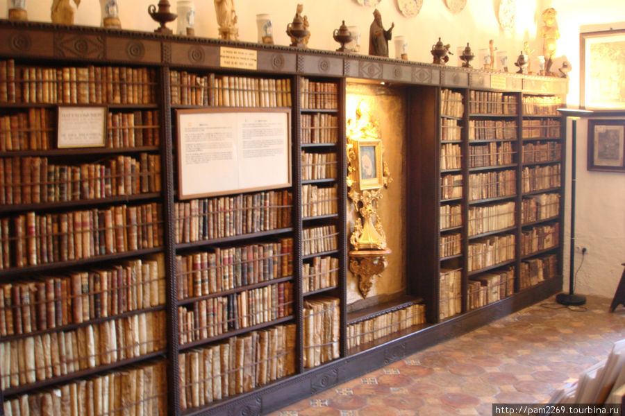 библиотека монастыря Вальдемоса, остров Майорка, Испания