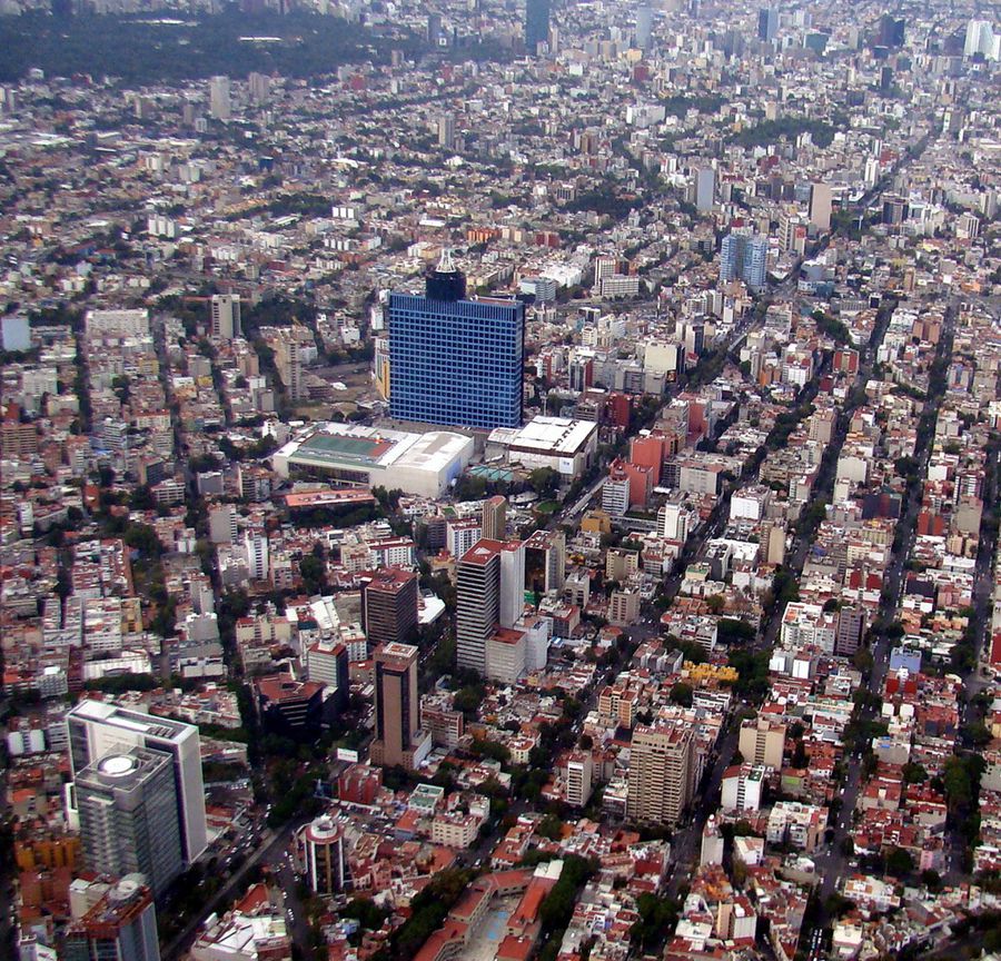 Фотографии Мехико из самолета. Мехико, Мексика