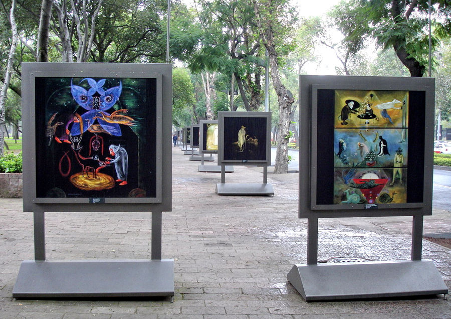 Еще одну уличную выставку встретил чуть дальше. Мехико, Мексика