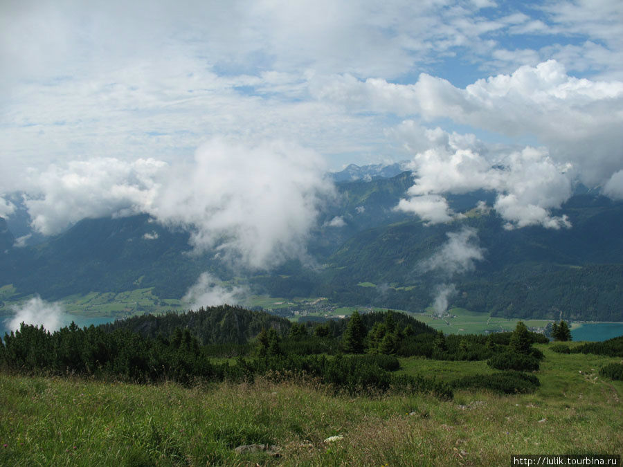 Виды с горы Шафберг Санкт-Вольфганг, Австрия