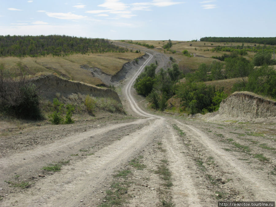 Дороги — колеи в степи Саратовская область, Россия