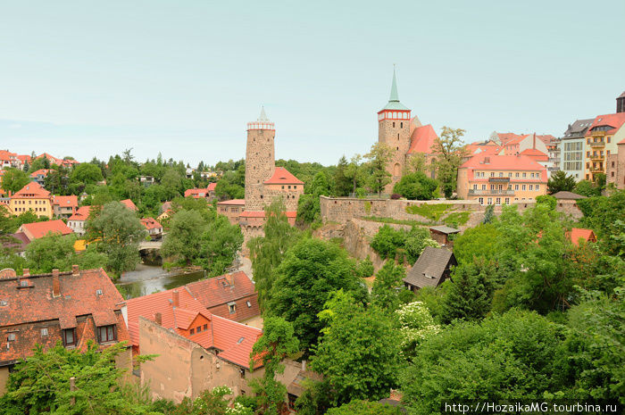 Старая часть города Баутцен. Свободное государство Саксония. Германия