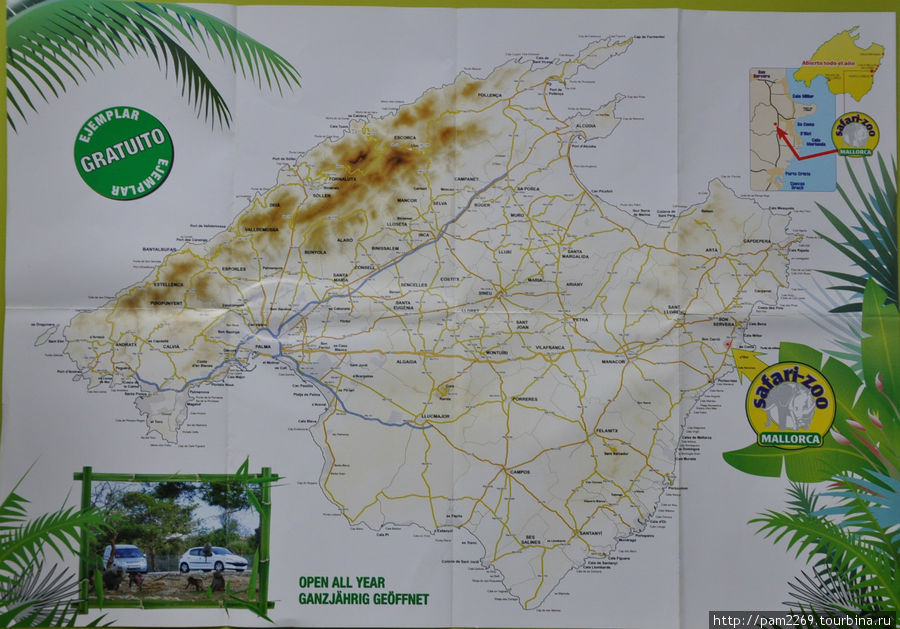карта острова, как сюда добраться с-Иллот, остров Майорка, Испания