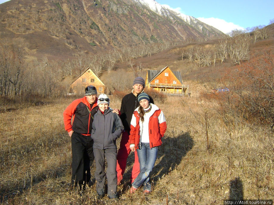 Наша команда. Я, Лена, Алексей, Оксана Камчатский край, Россия