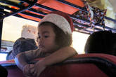 Санта Клаус в автобусе