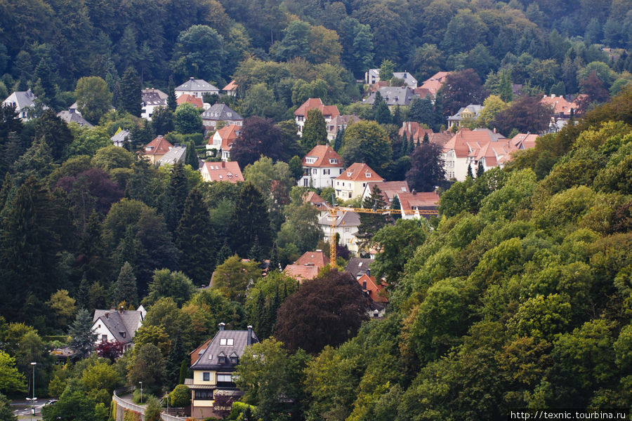 Билефельд с высоты замка Sparrenburg Билефельд, Германия