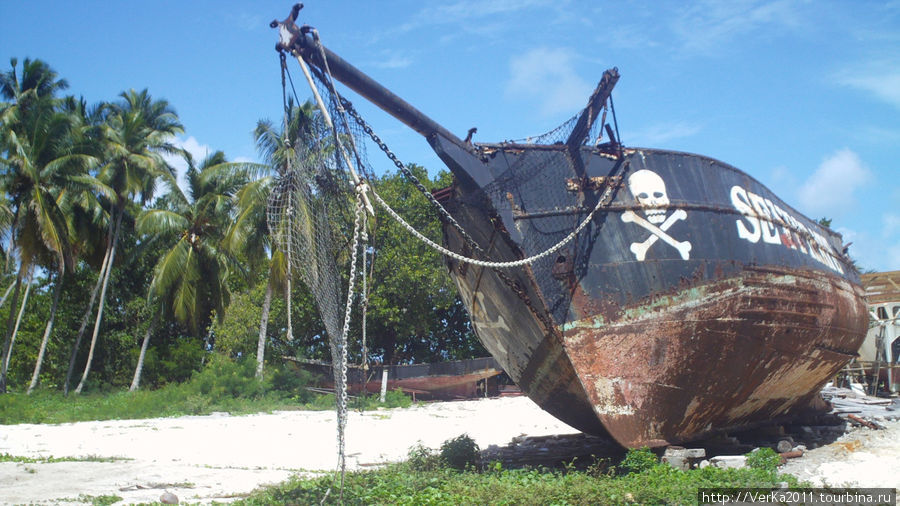 о.Ла Диг пиратский корабль Сейшельские острова