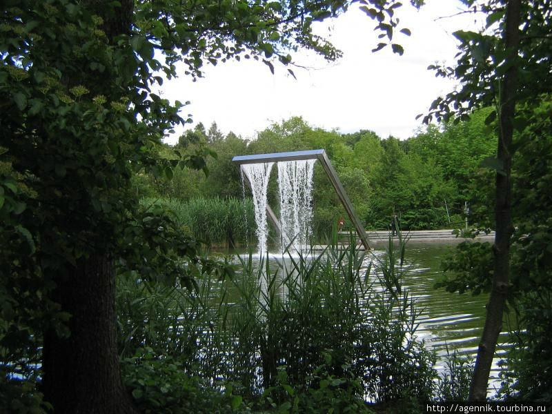 Водопад на озере Мюнхен, Германия