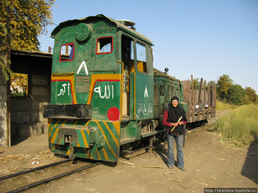 Поезд (рядом — Юлия Вершинина) Луксор, Египет