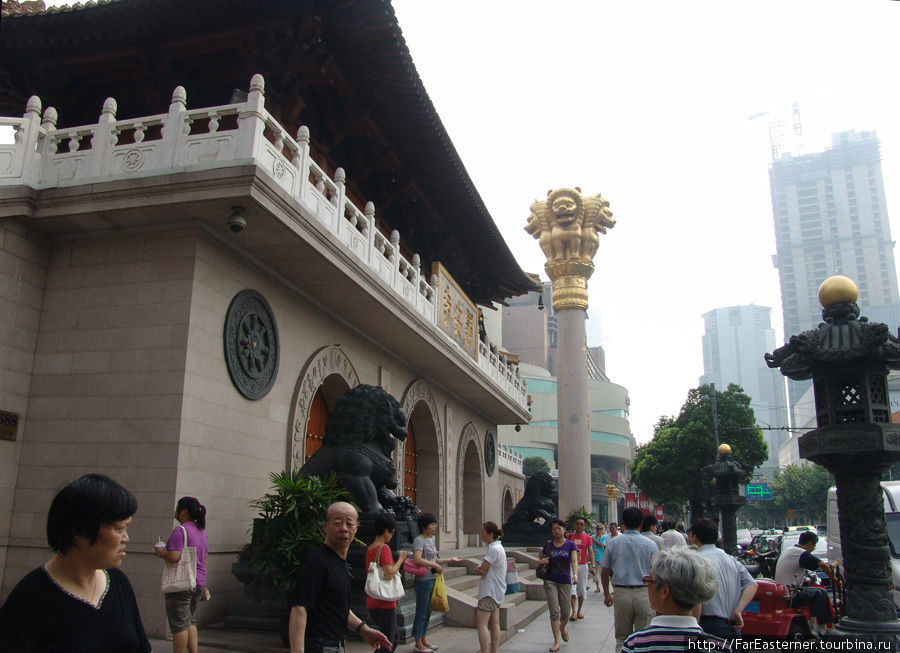 Район храма Джиньян Шанхай, Китай
