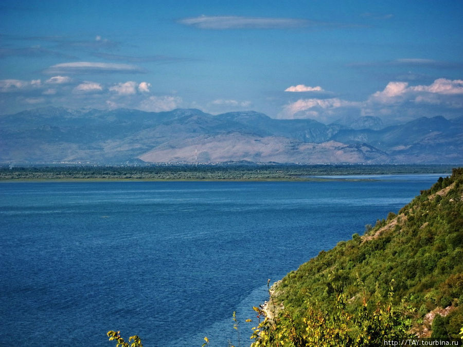 Вид на Подгорицу Скадарское озеро, Черногория
