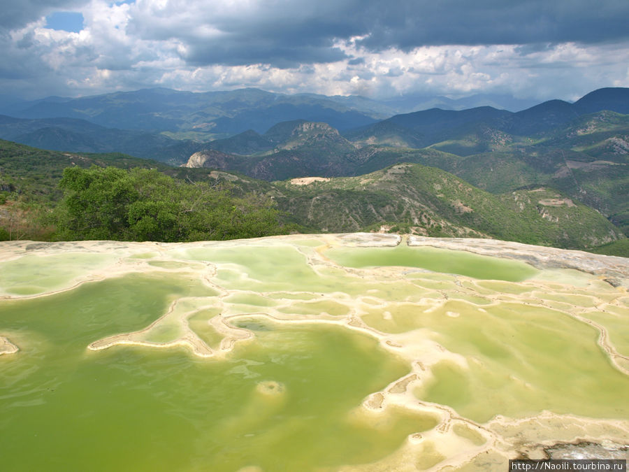 Водопады кипящей воды Штат Оахака, Мексика