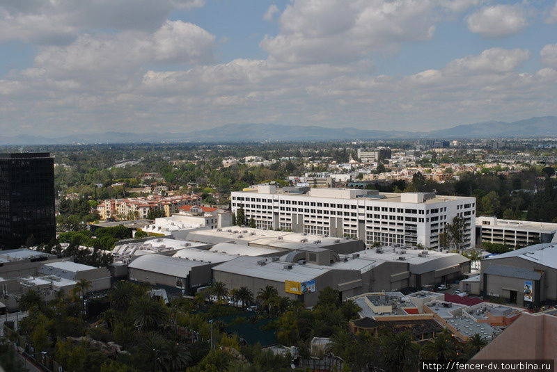 Империя Universal с высоты Лос-Анжелес, CША