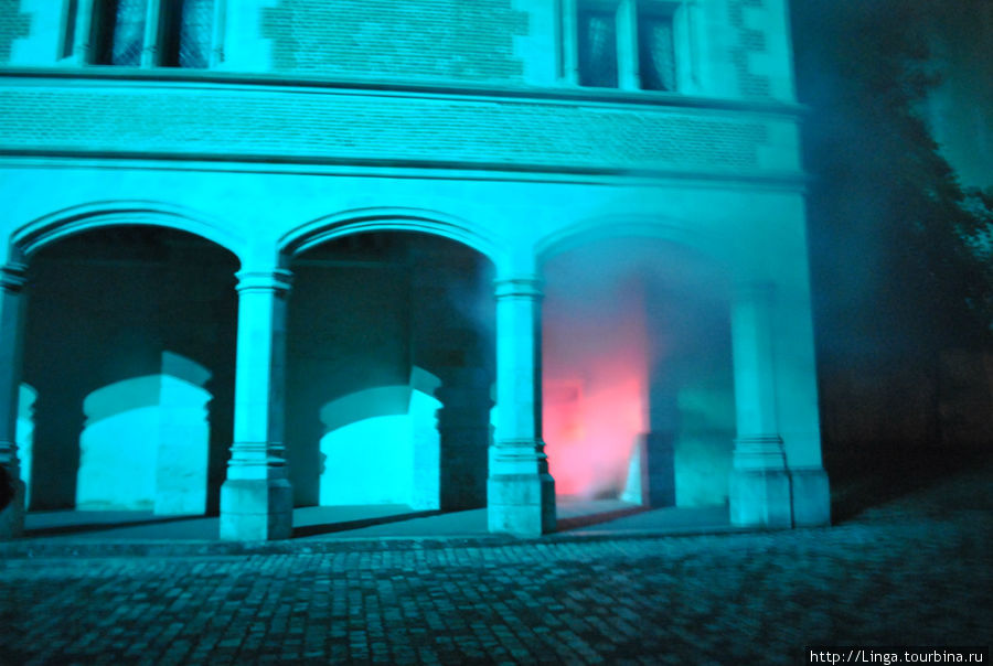 Свето-музыкальное шоу в замке Блуа. Дым, свет, звуки, музыка, голоса — это надо увидеть! Земли Луары, Франция