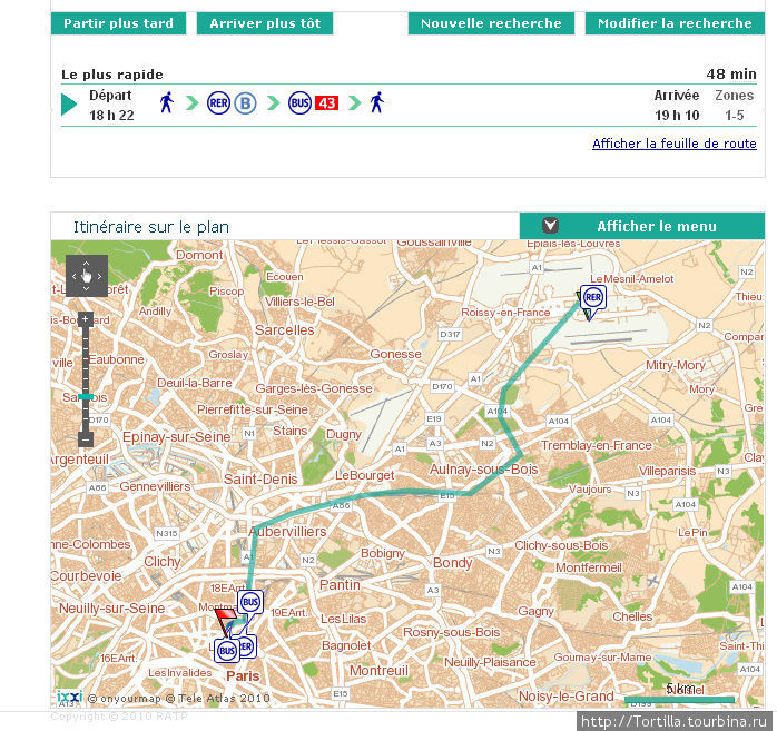 Сайт для планирования маршрутов перемещения по Парижу Париж, Франция