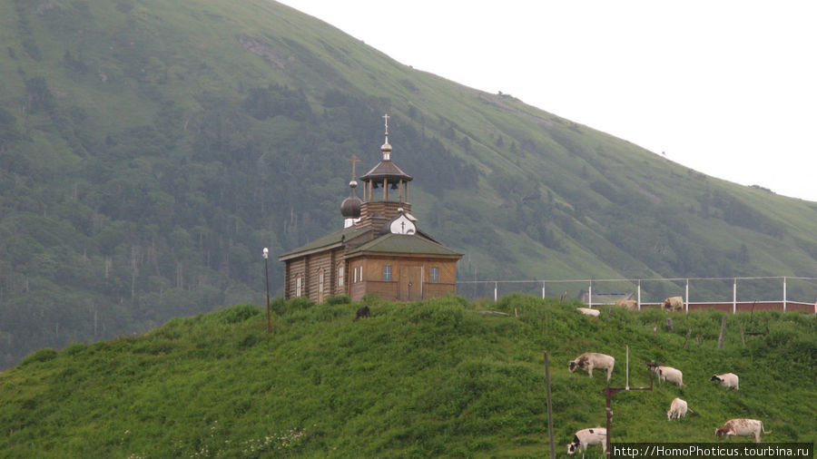 Церковь в Малокурильском Сахалинская область, Россия