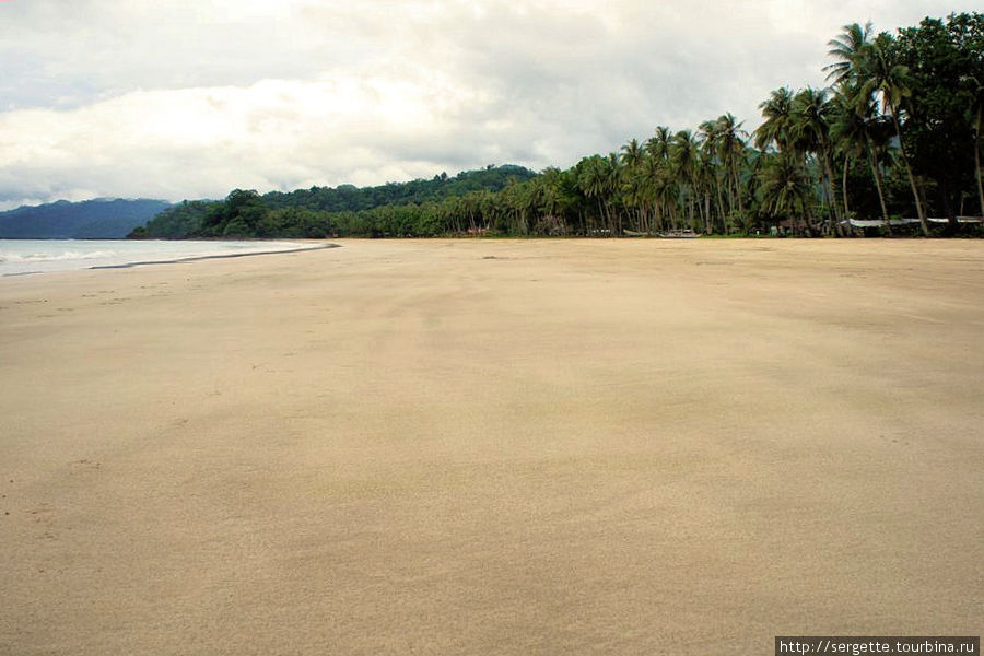 Вот такой песок в отлив Сабанг, остров Палаван, Филиппины