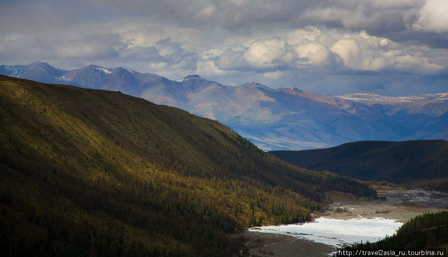 Ледники Ак Тру и вершина Купол Горно-Алтайск, Россия