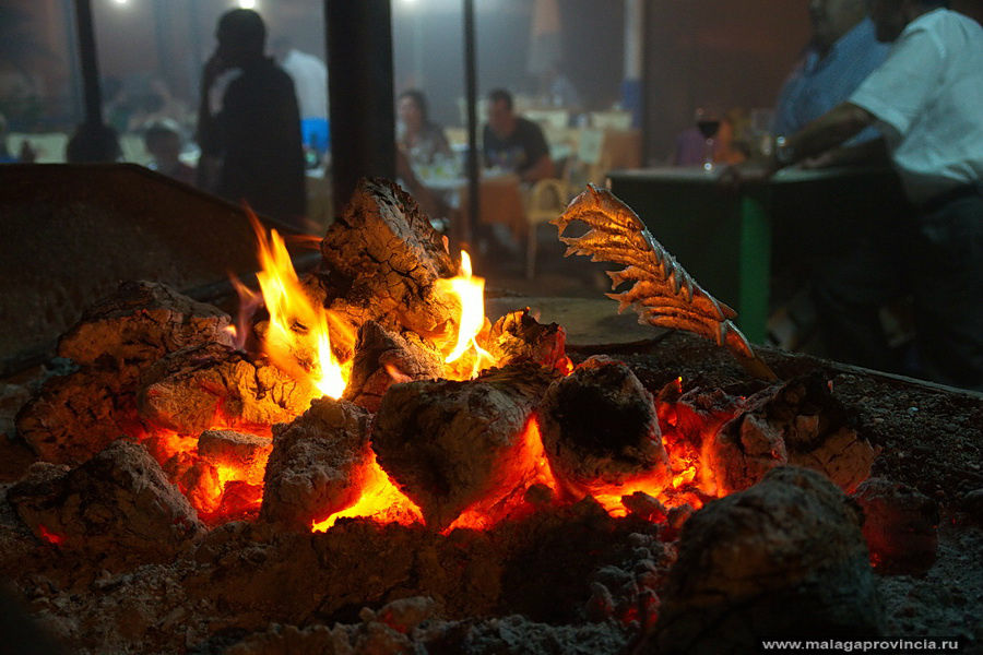 какой-же праздник без традиционной еды — сардин на палочке Малага, Испания
