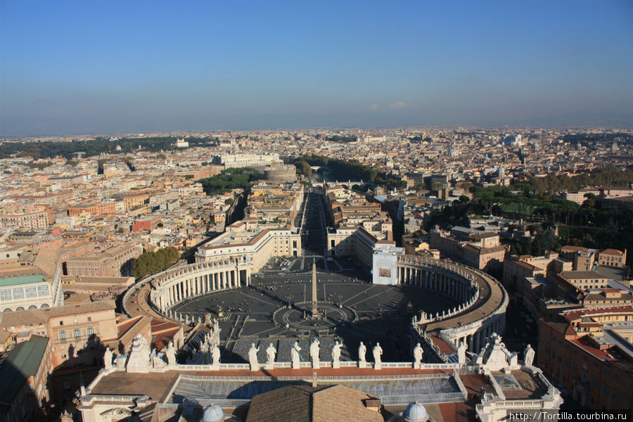 Вид на Рим с купола Собора Св. Петра Рим, Италия
