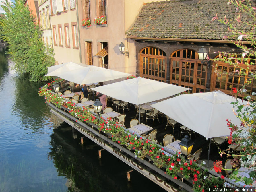 романтические столики на воде Страсбург, Франция