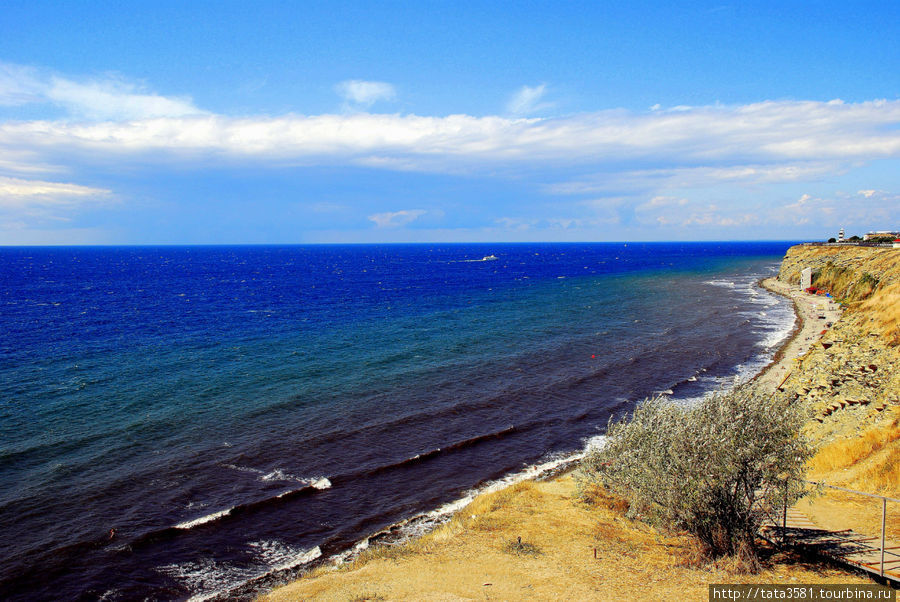 Море анапы с высокого берега