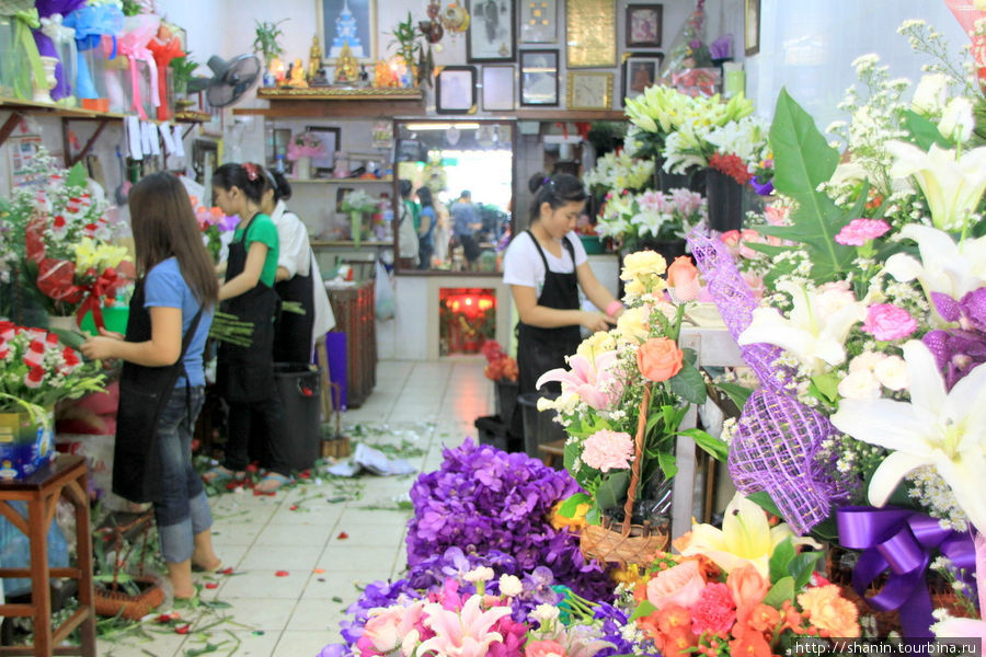 Цветочный рынок Бангкок, Таиланд