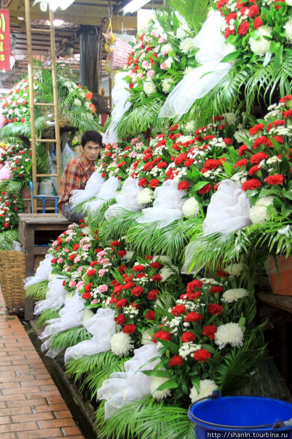 Цветочный рынок Бангкок, Таиланд