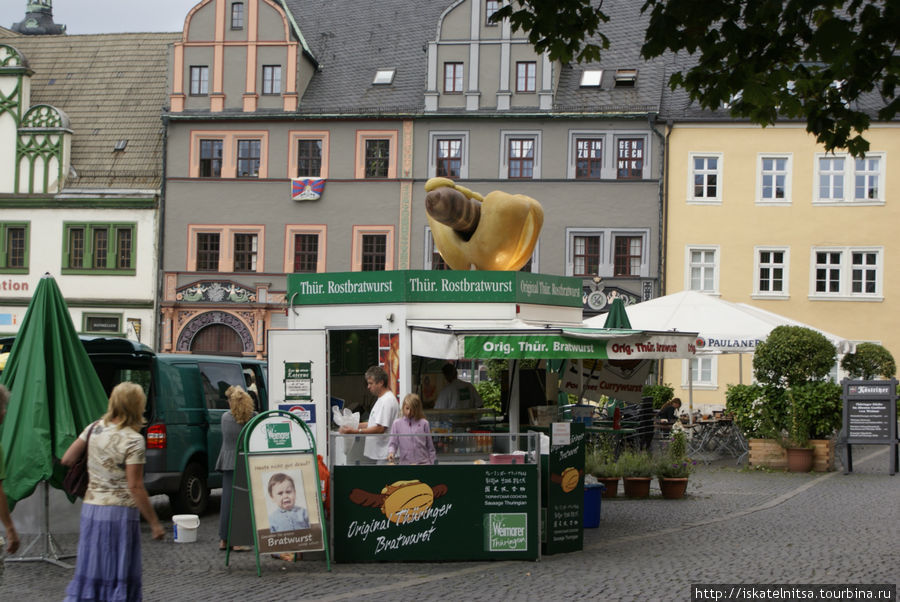 Очень милые сосисочки в Веймаре Дрезден, Германия