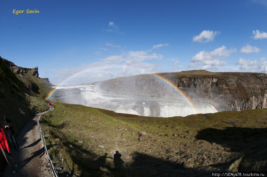 Водопад Gullfoss Южная Исландия, Исландия