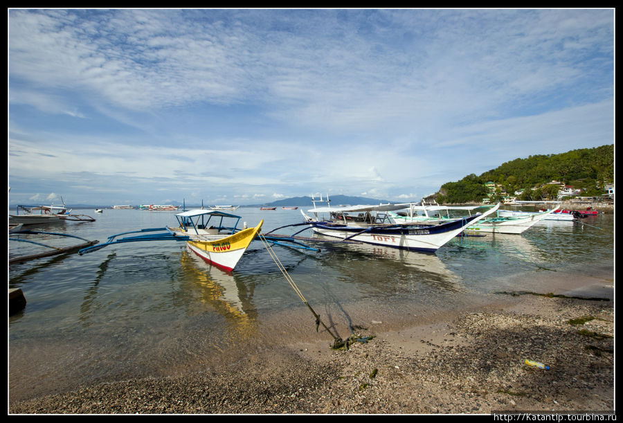 Дайверский пляж Sabang. Остров Миндоро, Филиппины