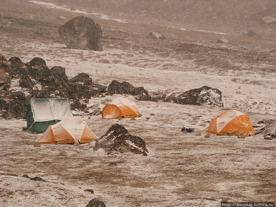 Непогода в базовом лагере Непал