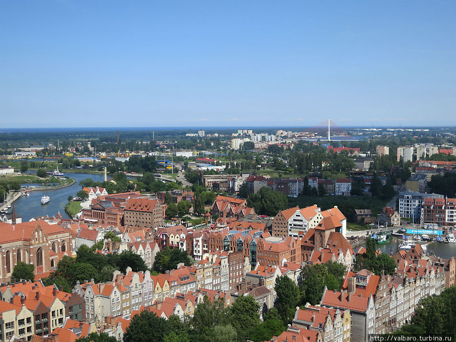 Вид на Гданьск сверху