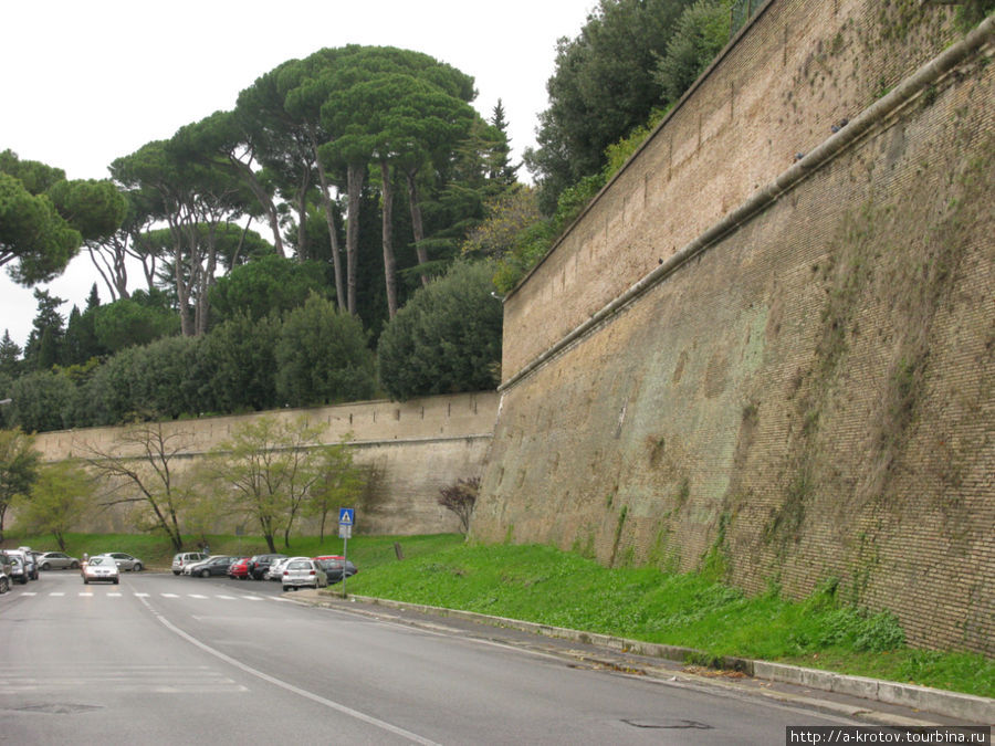 стена, а там какой-то лес внутри Ватикан (столица), Ватикан