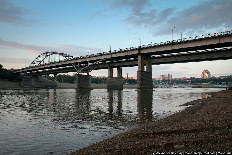 Мост через реку Белая. Уфа, Россия
