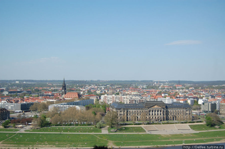 Вид на Новый город Дрезден, Германия