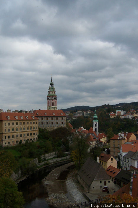Соседство замка Крумлов и старого города Чешский Крумлов, Чехия