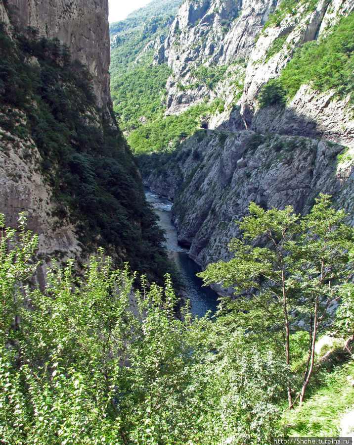 Живописный каньон безымянной реки Черногория
