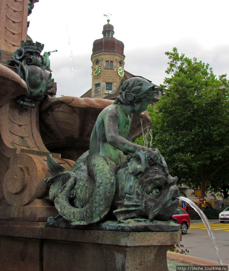 Фонтан Broderbrunnen, 19 век Санкт-Галлен, Швейцария