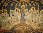 Фреска М. Врубеля Сошествие Святого Духа на апостолов, 1884 г., живопись маслом. Потолок хор