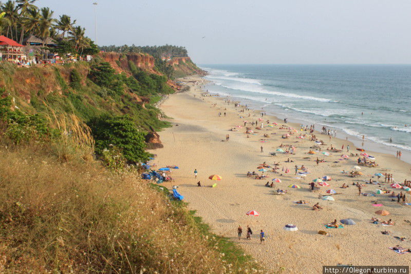 Пляж, будьте осторожней- солнце жжёт! Варкала, Индия