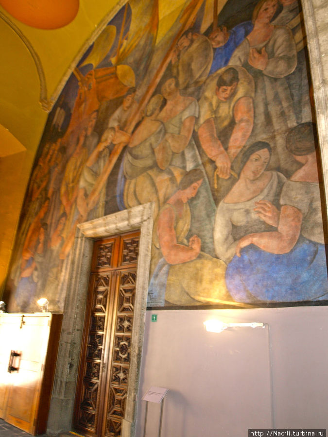 Настенная роспись в Старинном колледже Сан Ильденфонсо Мехико, Мексика