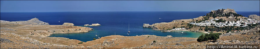 Вода чистейшая, приятно позагорать так сказать в тени акрополя Линдос, остров Родос, Греция