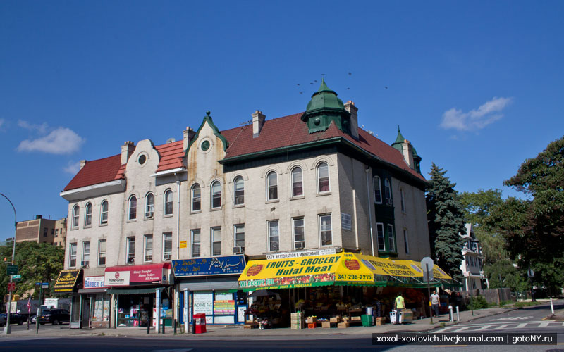 Прогулка по Coney Island Ave — туда (часть 1) Нью-Йорк, CША