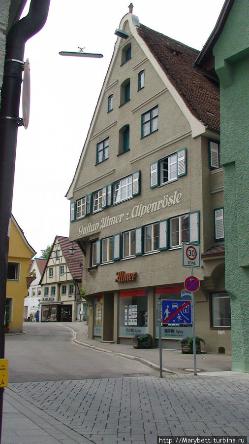Уютный городок Баварии Мемминген, Германия