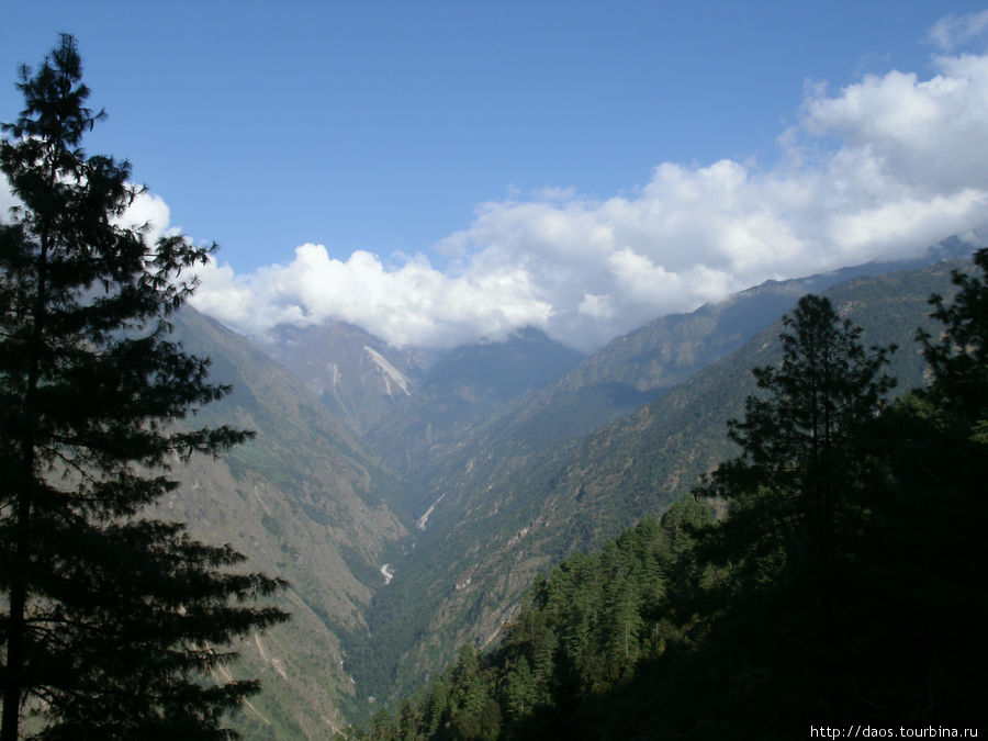 Вид вглубь Лангтангской долины Дунче, Непал